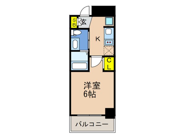 ｴｽﾃﾑﾌﾟﾗｻﾞ神戸三宮ﾙｸｼｱ(812)の物件間取画像